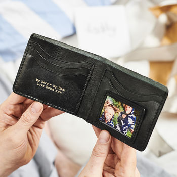 Personalised Anniversary Wallet With Metal Photo Card, 4 of 5
