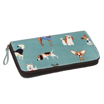 Women And Children's Dog Illustration Oilcloth Wallet, 2 of 3