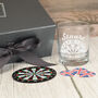 Darts Legend Whiskey Glass With Flights And Coaster Gift Set, thumbnail 3 of 7