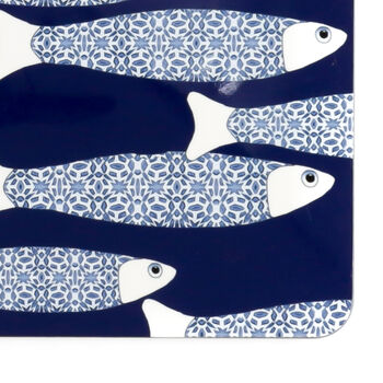 Navy Blue Ocean Shoal Placemats, 6 of 12
