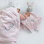 Personalised Pink Bunny Comforter And Pink Blanket Set, thumbnail 8 of 8