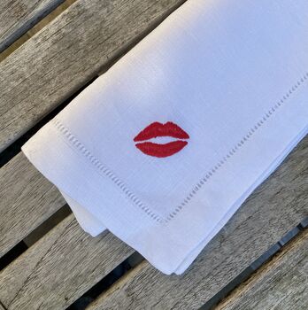 Embroidered Kiss Napkin, 5 of 7