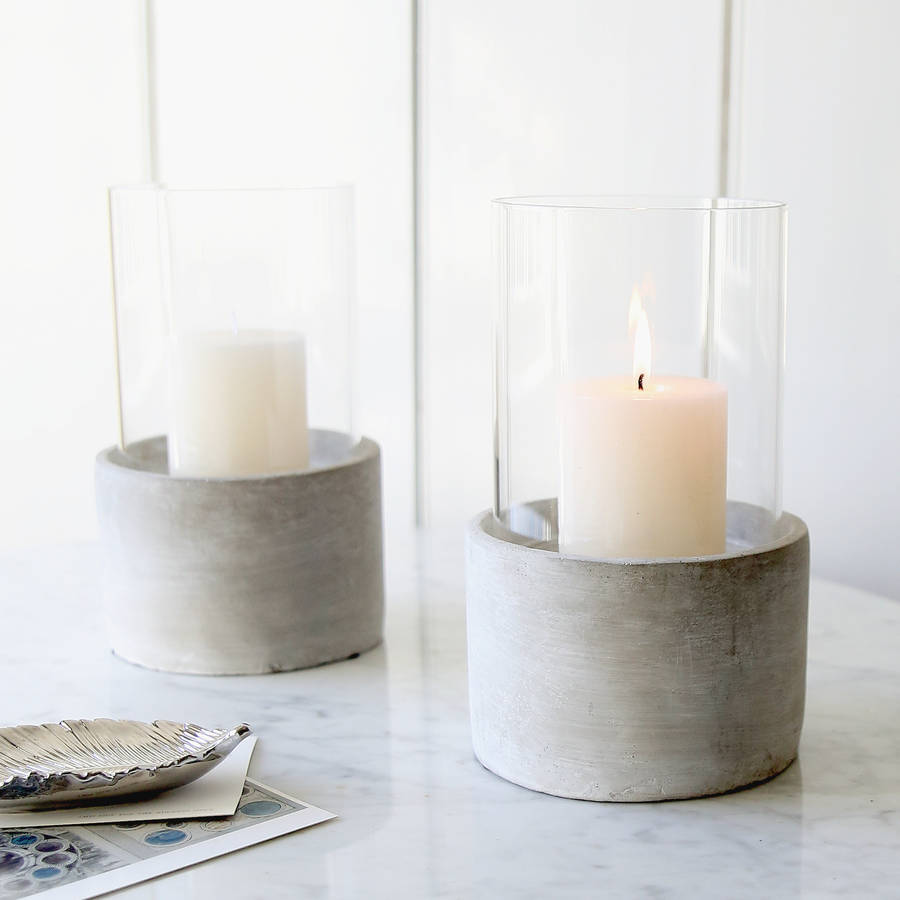 concrete candle holder by red lilly | notonthehighstreet.com