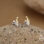 Sterling Silver Sweetcorn Stud Earrings, thumbnail 3 of 11