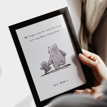 Our Fingers May Be Small Personalised Nana Nanny Print, 3 of 3