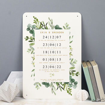 Personalised Special Dates Anniversary Print, 8 of 8