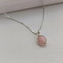 Pink Opal Oval Gemstone Necklace, thumbnail 8 of 11