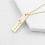 Personalised Birth Flower Bar Necklace, thumbnail 3 of 7