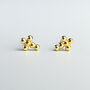 Sterling Silver Bubble Cross Stud Earrings, thumbnail 3 of 5