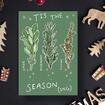 'Seasonal Greetings' Pack Of Three Christmas Cards, 3 of 4