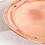 Botanical Art Deco Round Copper Drinks Tray, thumbnail 6 of 9