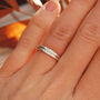 Women's Personalised Names Stacking Ring In Silver Or Gold, thumbnail 1 of 8