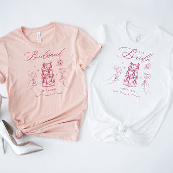 Cute Bridal Party T Shirts Hen Weekend Outfit, 8 of 10