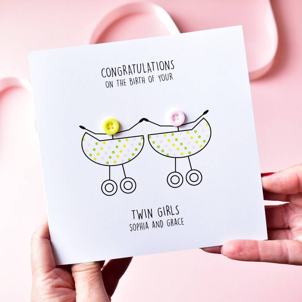 New Baby Congratulations Button Card By Mrs L Cards ...