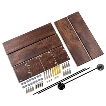 Set Of Two Wood Floating Shelf Wall Mounted With Bar, 7 of 7
