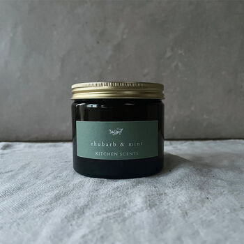 Rhubarb And Mint Soy Candle, 2 of 2