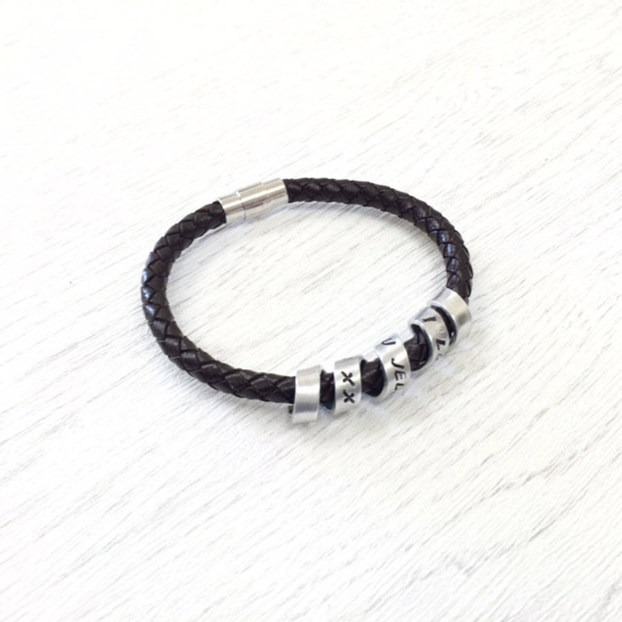 Personalised Leather Scroll Bracelet By Malleo | notonthehighstreet.com