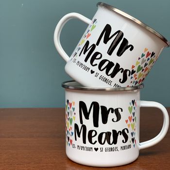 10 Year Anniversary Couple's Mug Set, 3 of 7