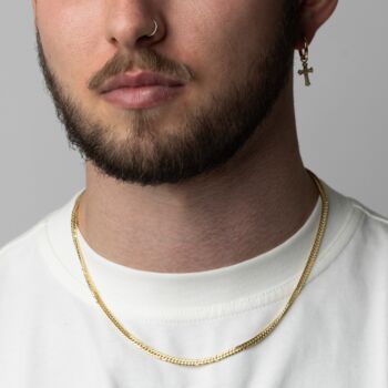Gold Plated Double Curb Chain Necklace For Men, 6 of 12