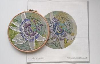 Passionflower Hand Embroidery Pattern Set, 5 of 5
