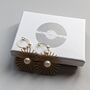 Gold Plated Star And Pearl Hoop Bridal Earrings, thumbnail 9 of 9