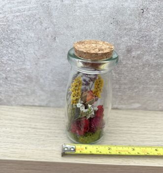 Dried Flowers In A Glass Jar Keepsake Gift, 6 of 6