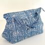 Wash Bag With Handles Blue Clematis Print, thumbnail 2 of 3