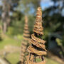Set Of Two Willow Twist Spiral Garden Obelisks, thumbnail 4 of 6