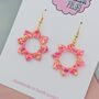 Pink Sparkly Sun Glitter Resin Earrings, thumbnail 3 of 4