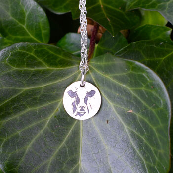 Tiny Friesian Cow Necklace, 5 of 5