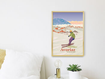 Avoriaz Ski Resort France Travel Poster Art Print, 3 of 7