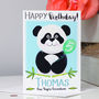 Personalised Panda Relation Birthday Card, thumbnail 3 of 11