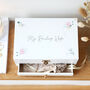 Personalised Flowers White Embroidered Jewellery Box, thumbnail 1 of 7
