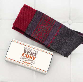 Cosy Merino Wool Socks In A Box, 4 of 6
