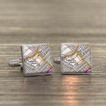 Personalised Favourite Place Football Cufflinks, 4 of 6