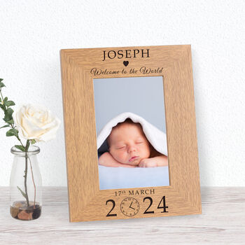 Personalised New Baby Welcome To The World Frame, 2 of 2