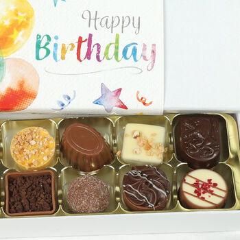 A Luxury Birthday Balloons Chocolate Gift Box With 16 Belgian Chocolates, 3 of 3