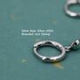 Sterling Silver Hoops With Tiny Dangling 3mm Turquoise, thumbnail 3 of 12