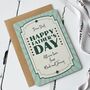 Personalised Happy Fathers Day Wooden Keepsake Card, thumbnail 2 of 4