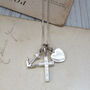 Faith, Hope And Charity Necklace In Silver Or Gold, thumbnail 2 of 7