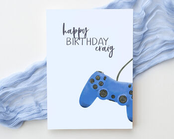 Personalised Adult Birthday Card Gaming, 2 of 6