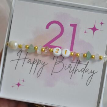 21st Birthday Dainty Crystal Friendship Bracelet Gift, 5 of 7