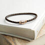 Personalised Men's Infinity Woven Leather Bracelet, thumbnail 9 of 12