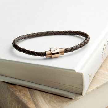 Personalised Men's Infinity Woven Leather Bracelet, 9 of 12