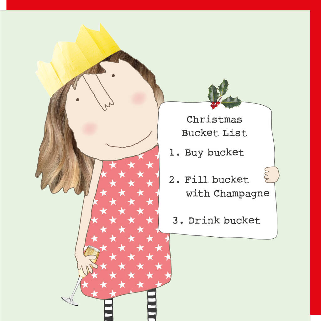 Xmas Bucket List Christmas Card