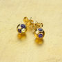 Gold Gemset Orb Earrings, thumbnail 8 of 8
