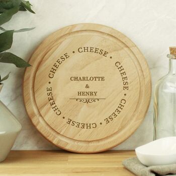 Personalised Cheese Round Chopping Board, 3 of 3