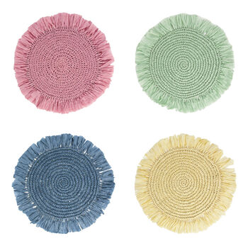 Set Of Two Summer Table Raffia Placemats, 4 of 4