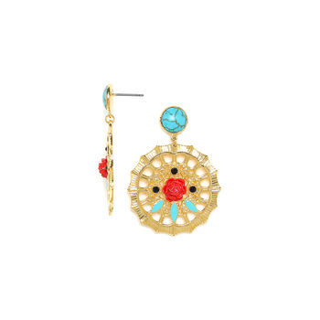 Statement Gold Plated Drop Earring, 2 of 3