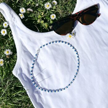 Nautical Blue And White Beaded Necklace, 2 of 3